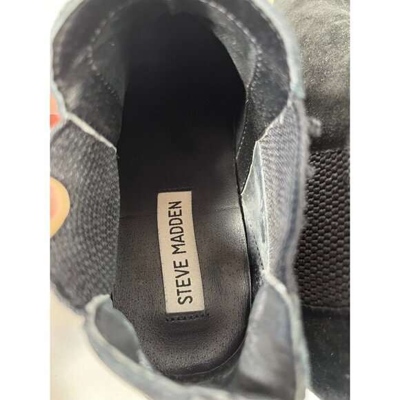 Steve Madden Ladies Wedge Sneakers Suede Leather Upper Size 7 Sultan Sul0291 - Picture 10 of 14